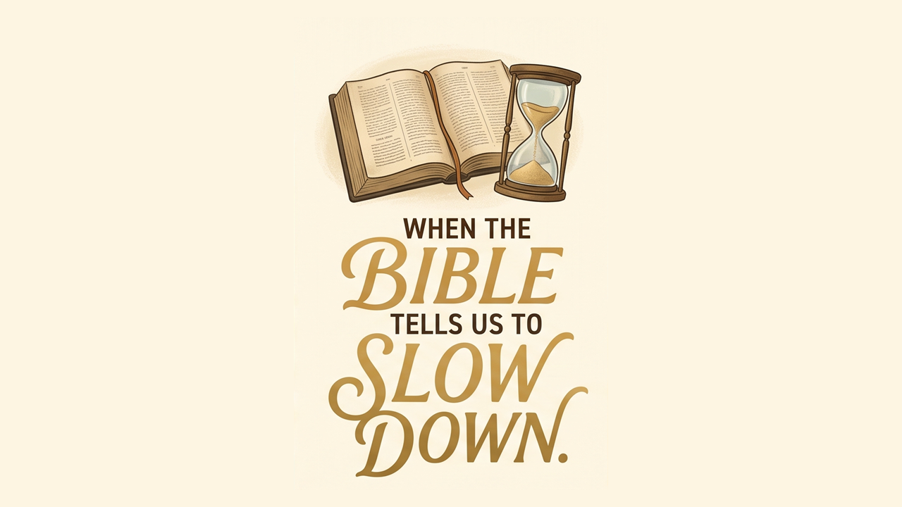 When the Bible Tells Us to Slow Down